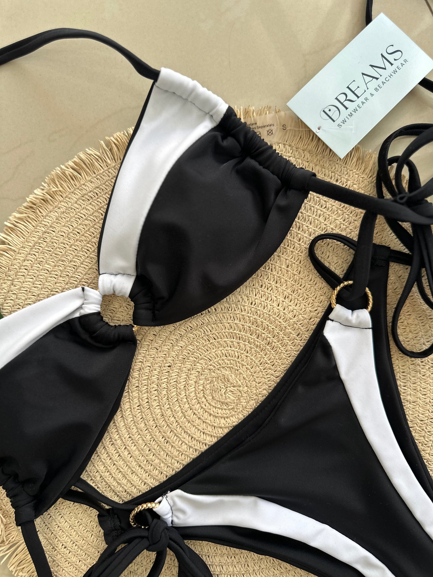 Set halter black and white