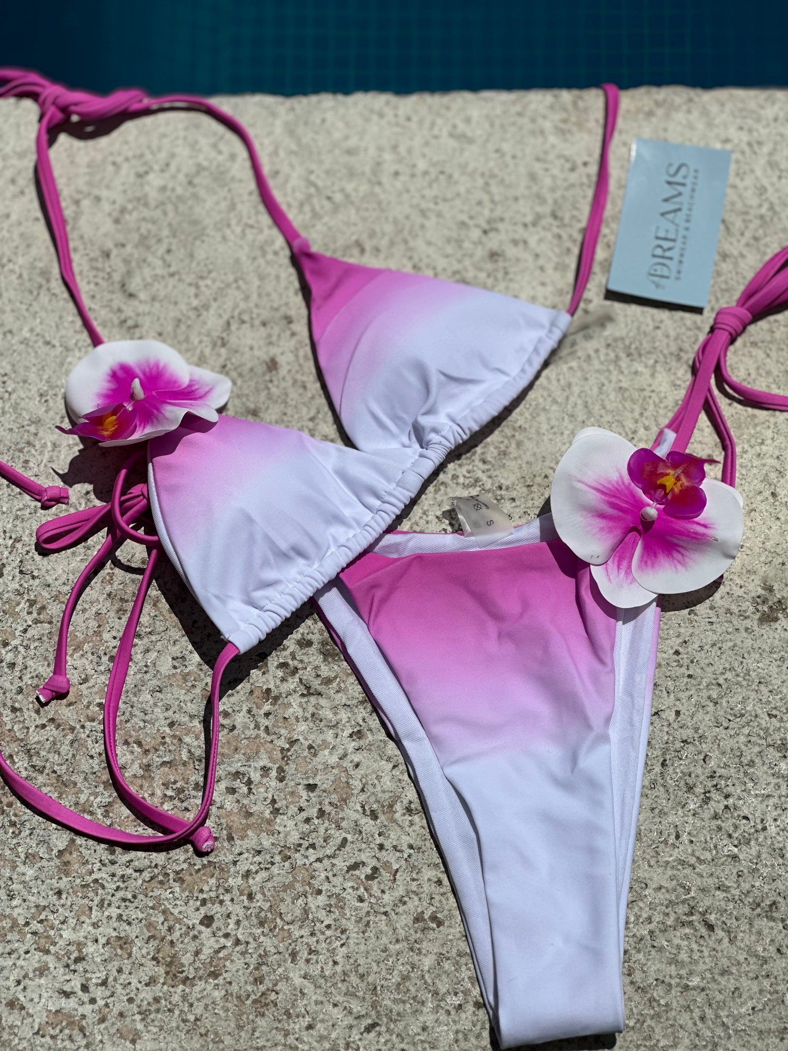 Bikini Degradado Orquídeas - Blanco/Lila