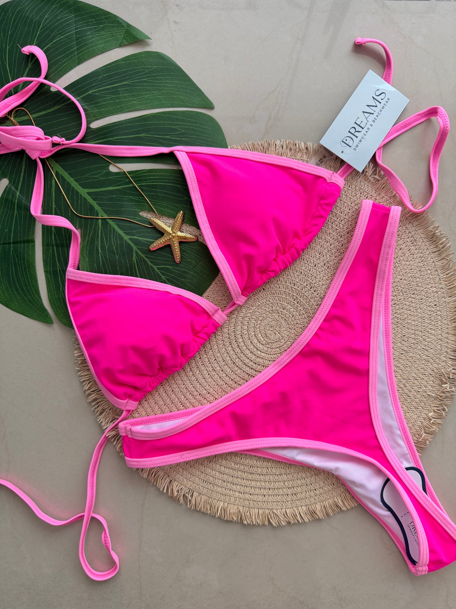 Bikini Tanga Top Ajustable - Fucsia